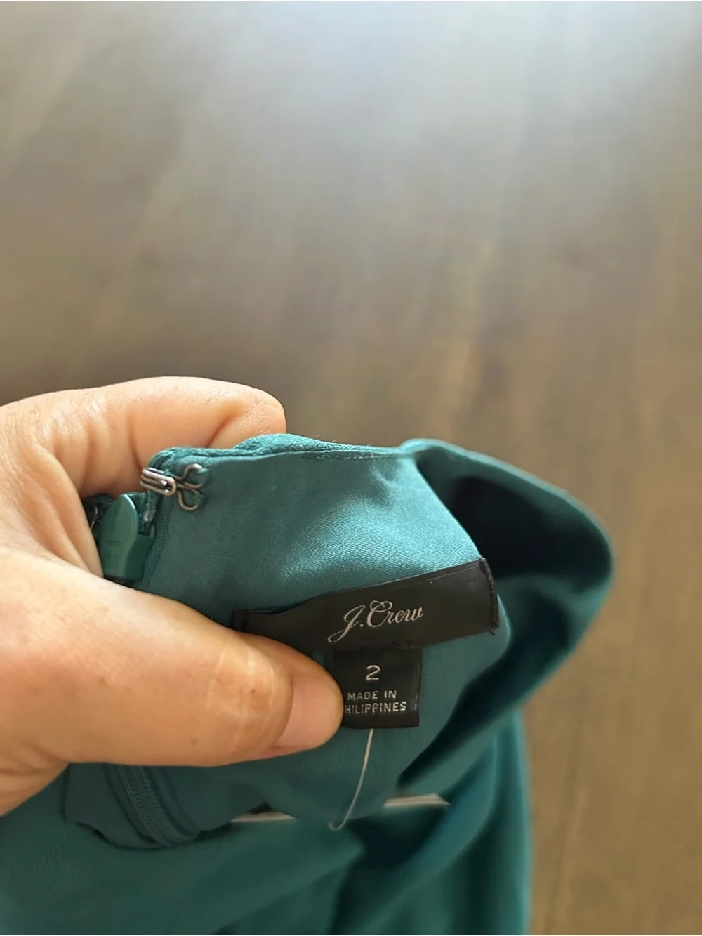 J. Crew NWT spicy jade long sleeve sheath crepe mini dress